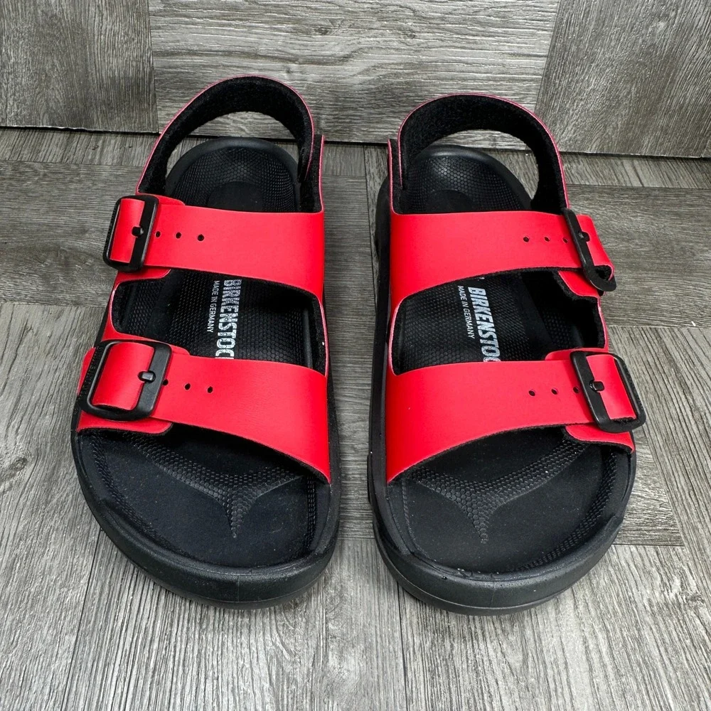 Birkenstock Mogami Sandals Kids 32 Red Black Waterproof Active Outdoor NEW